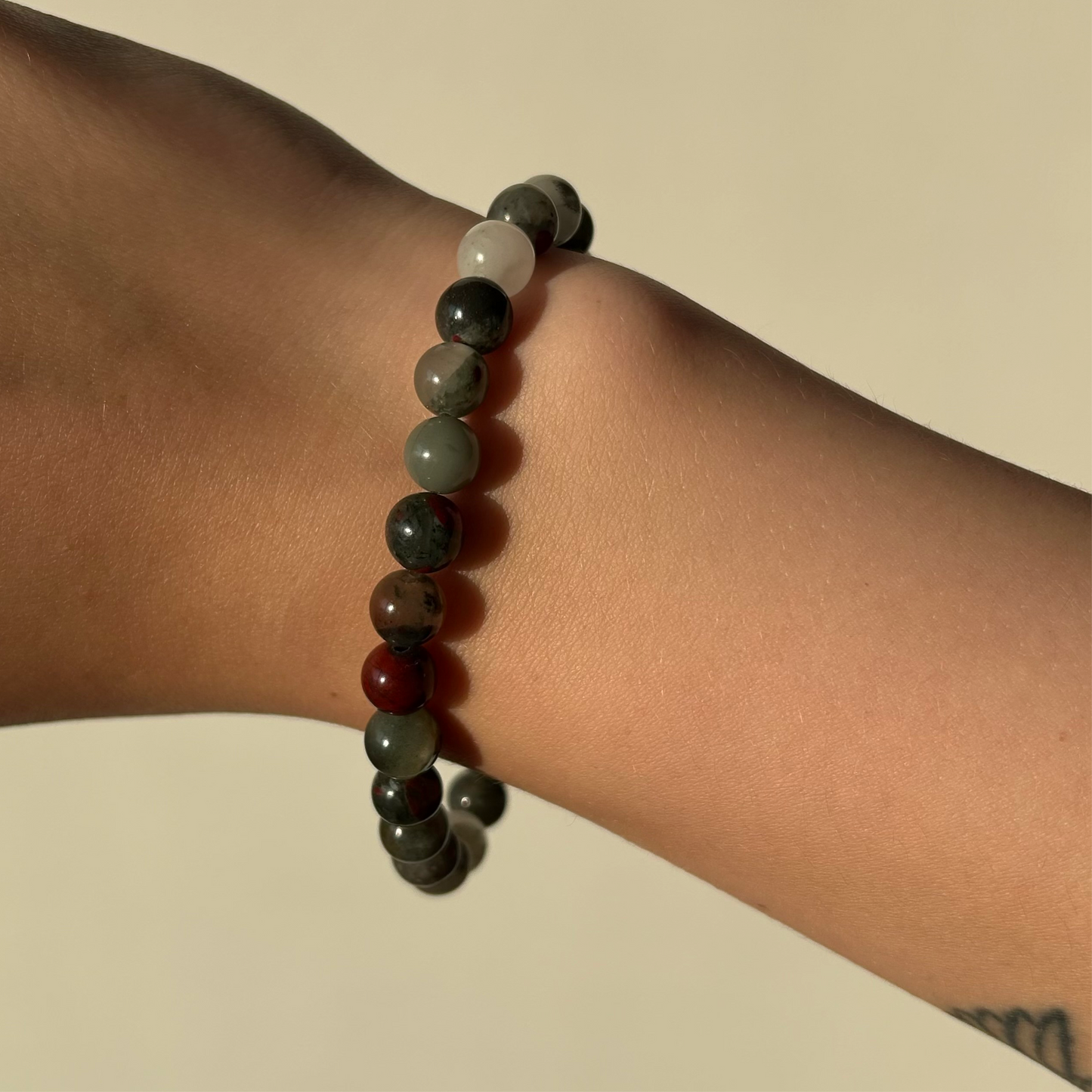 BLOODSTONE JASPER BRACELET 8MM