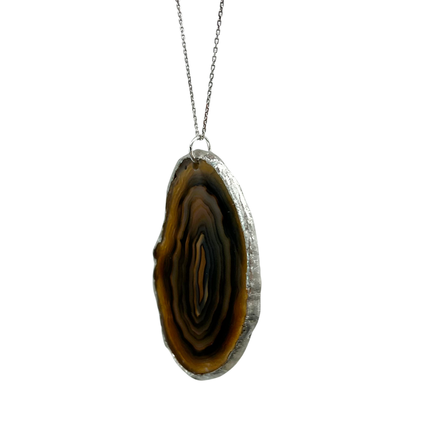 AGATE SLICE PENDANT - 1