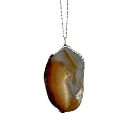 AGATE SLICE PENDANT - 3