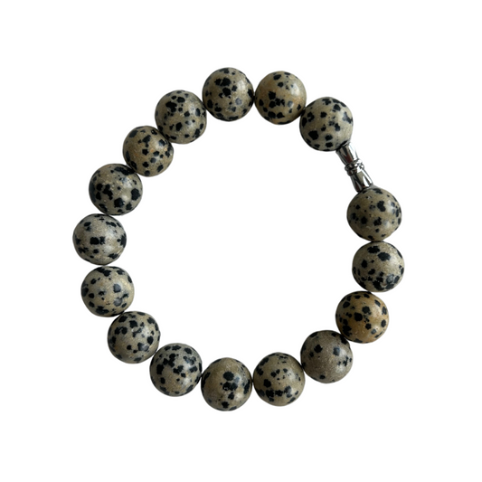 DALMATIAN JASPER BRACELET 12MM