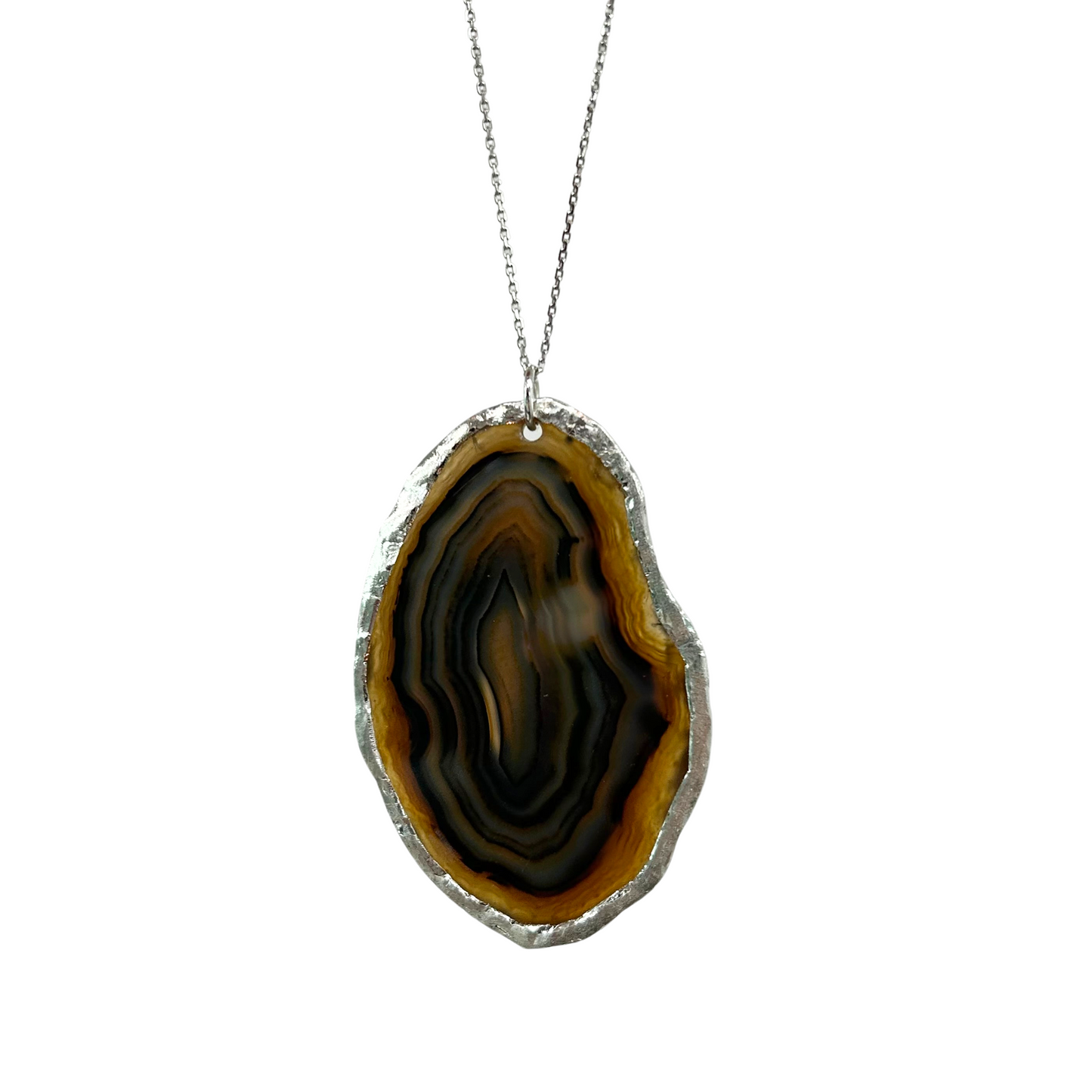 AGATE SLICE PENDANT - 1