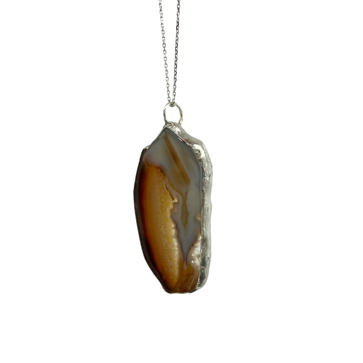 AGATE SLICE PENDANT - 3