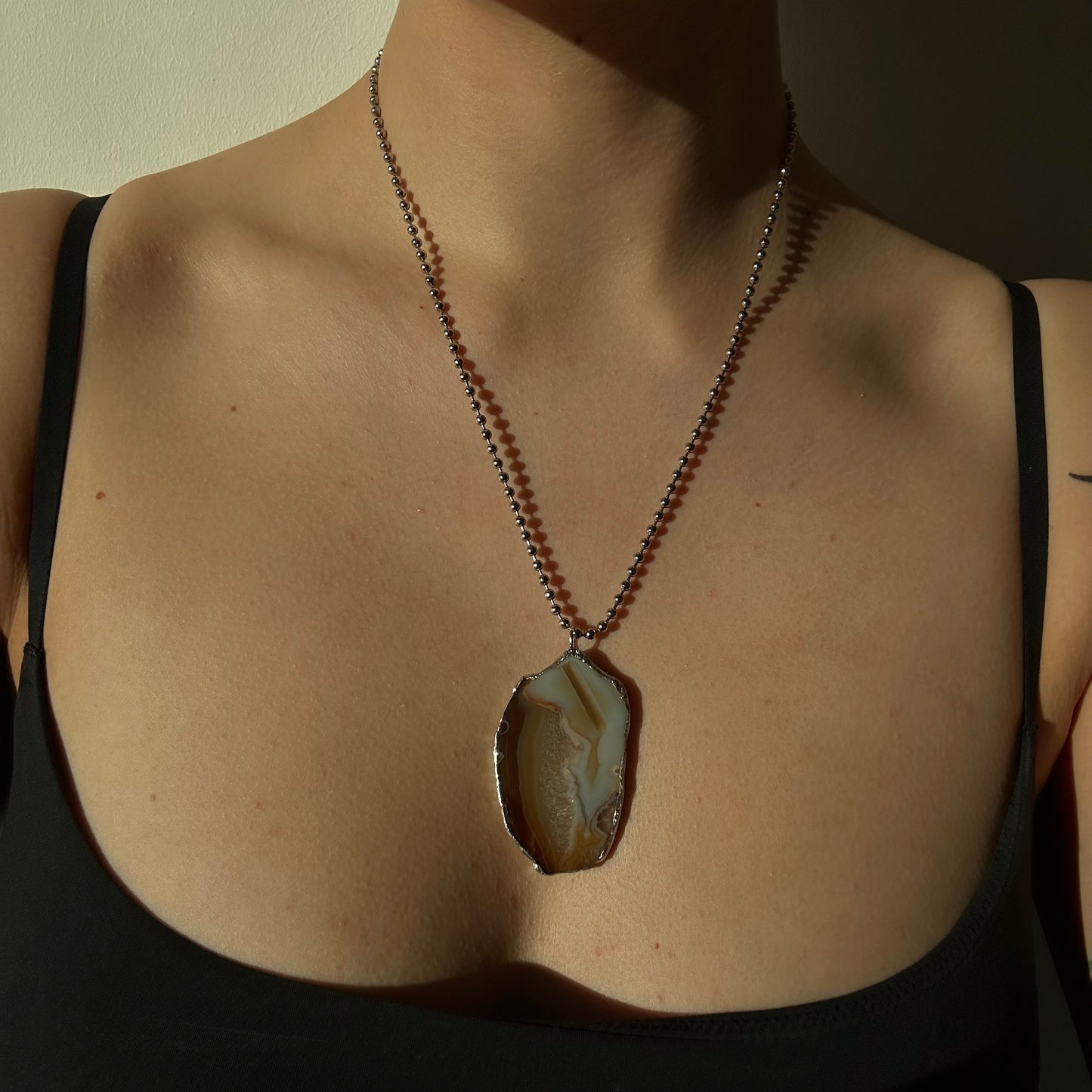 AGATE SLICE PENDANT - 3