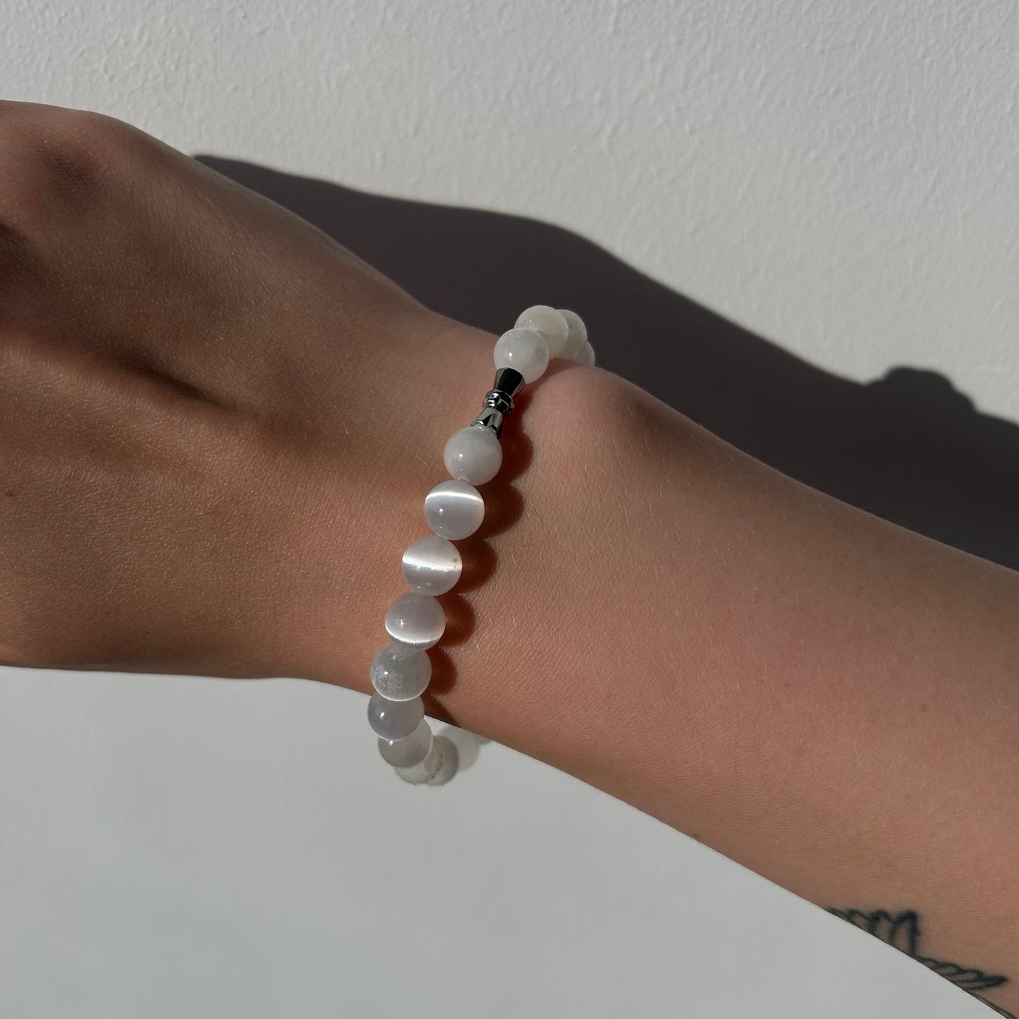 SELENITE 8MM BRACELET