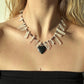 CLEAR QUARTZ AND HEMATITE NECKLACE (DISCONTINUED)