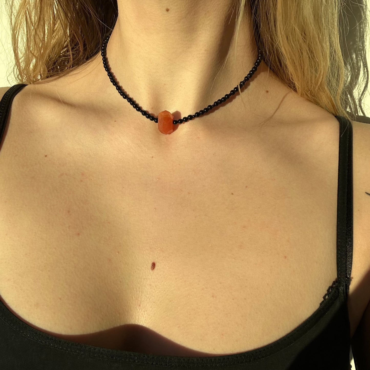 CARNELIAN + ONYX CHOKER