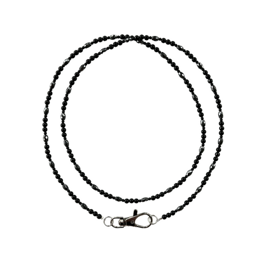 ONYX + HEMATITE EXTENDED CLASP