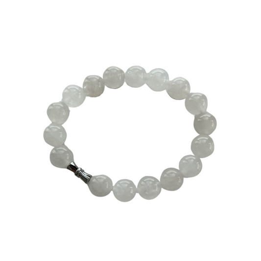 WHITE JADE 10MM BRACELET