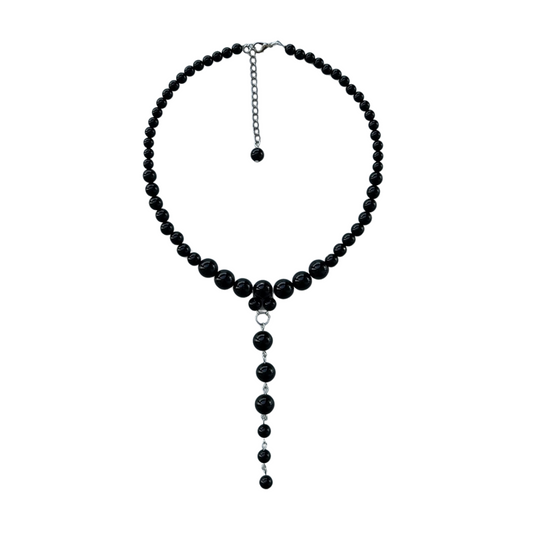 BLACK ONYX SPINE NECKLACE