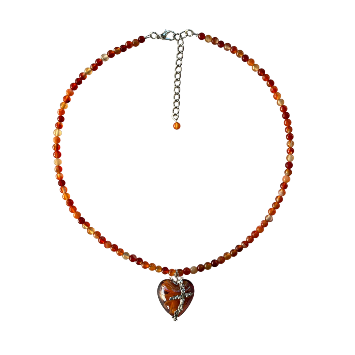 CARNELIAN HEART NECKLACE