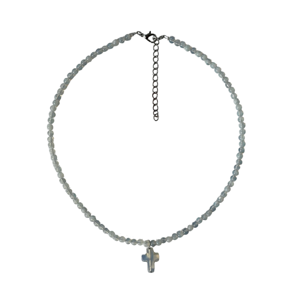 OPAL CROSS NECKLACE