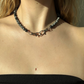 SNOWFLAKE OBSIDIAN NECKLACE