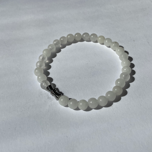 WHITE JADE 6MM BRACELET