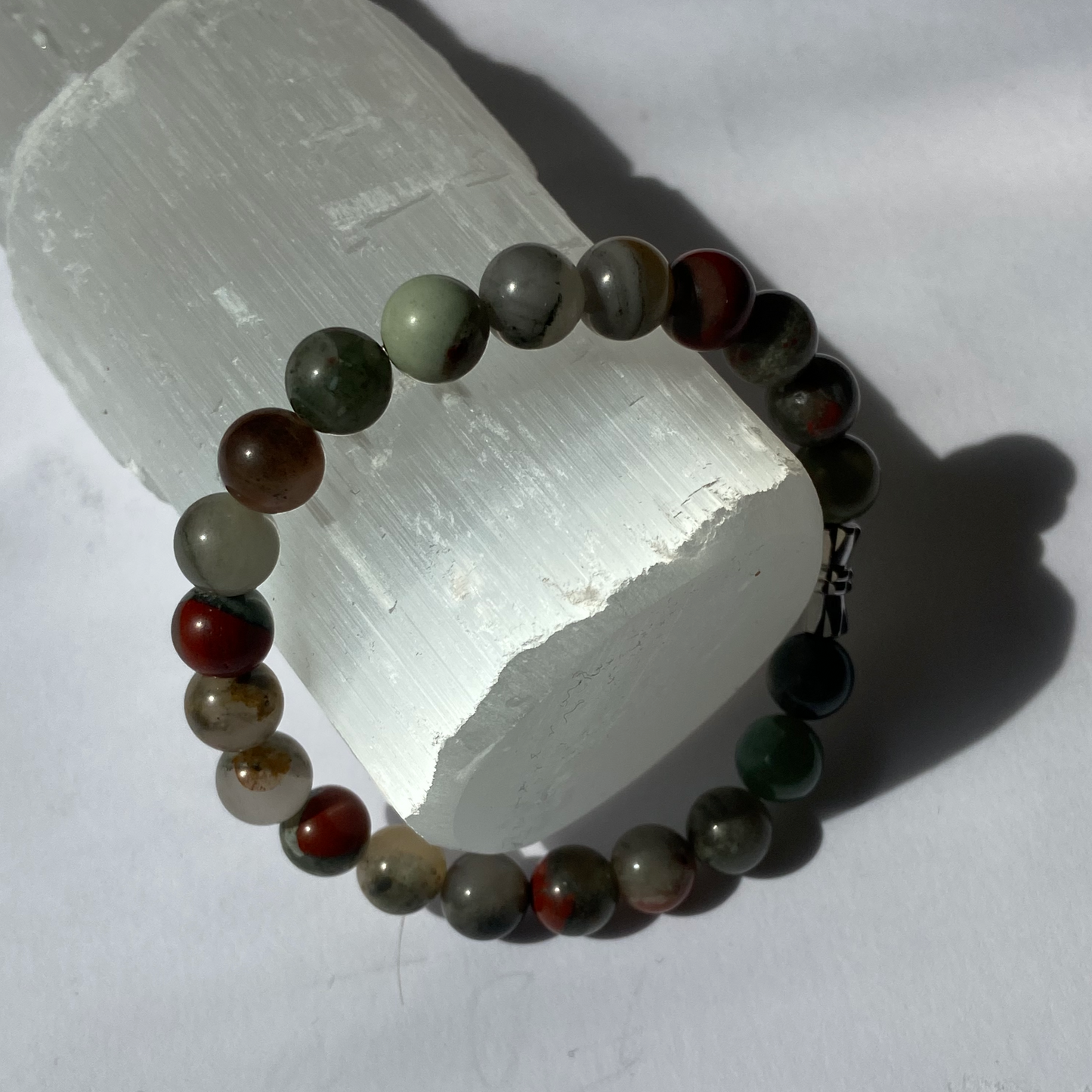 BLOODSTONE JASPER BRACELET 8MM