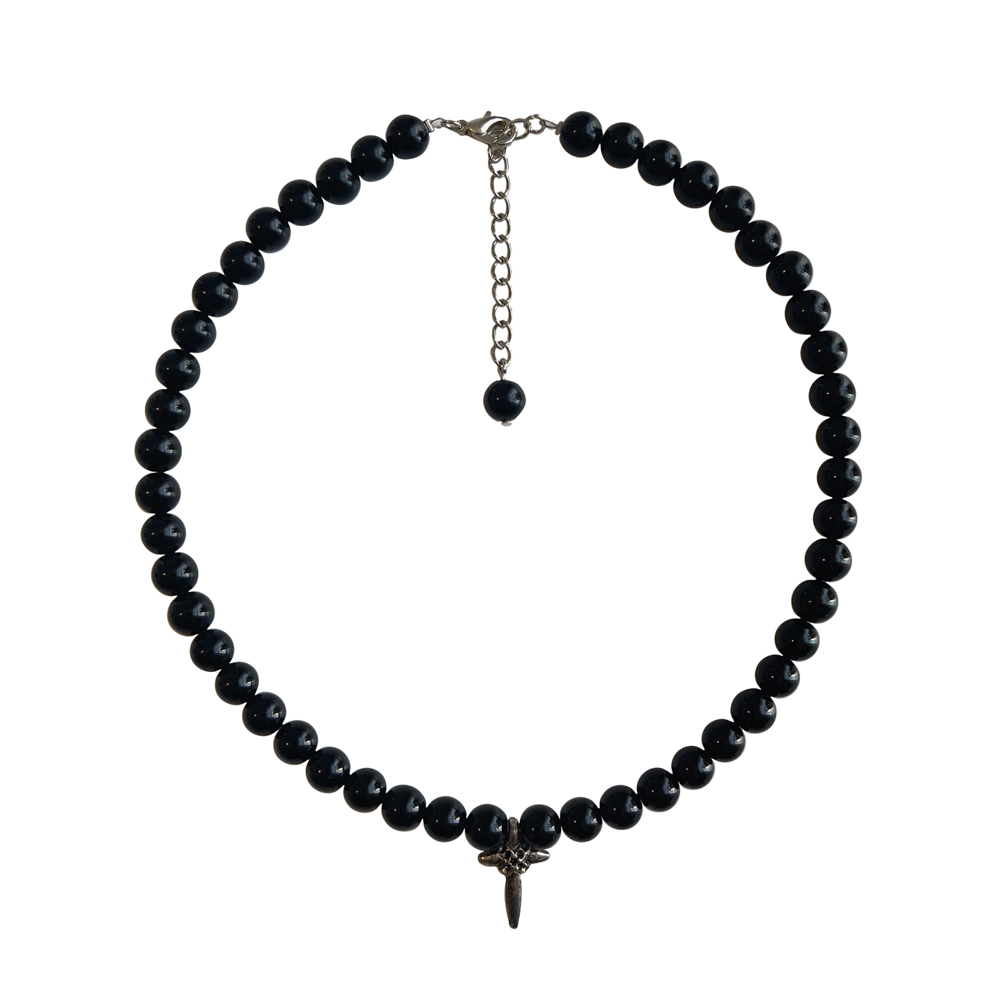 ONYX CROSS NECKLACE