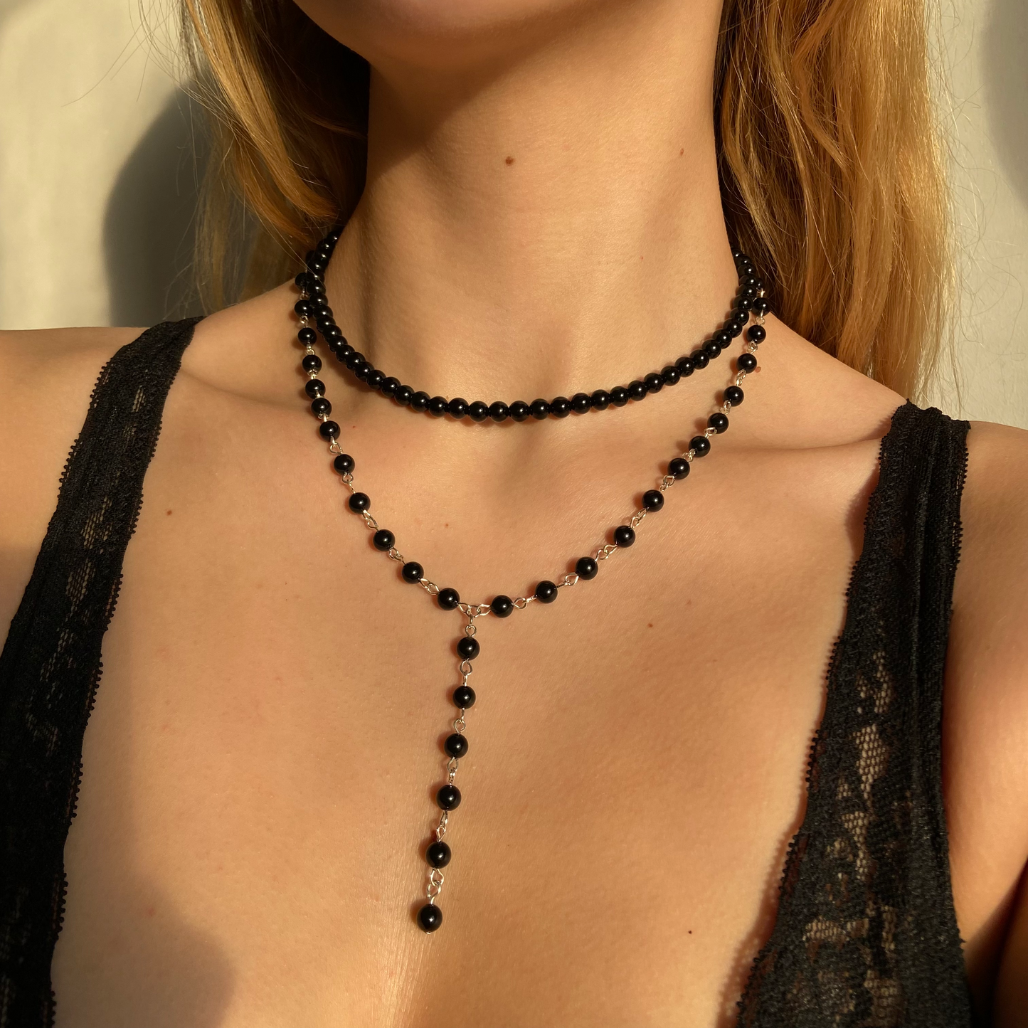 ONYX LONG NECKLACE